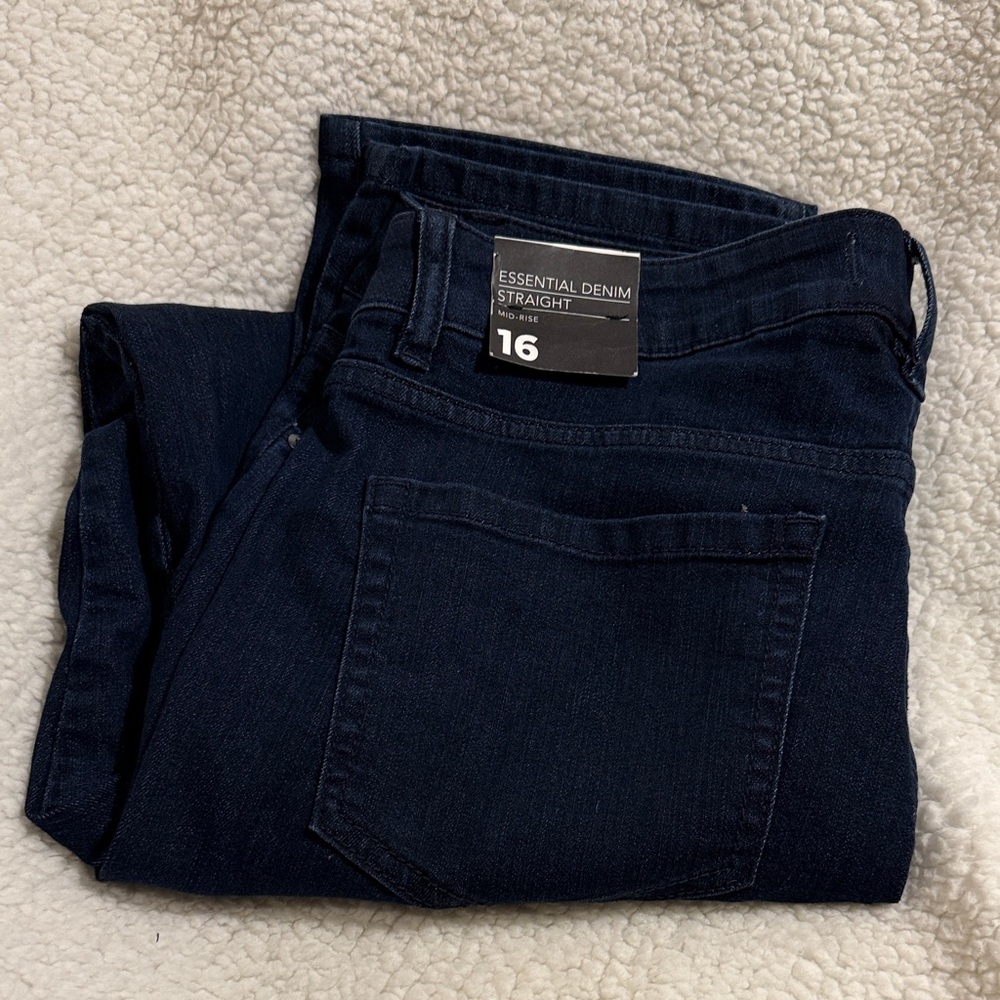 Lane Bryant Straight Leg Jeans - Dark Blue